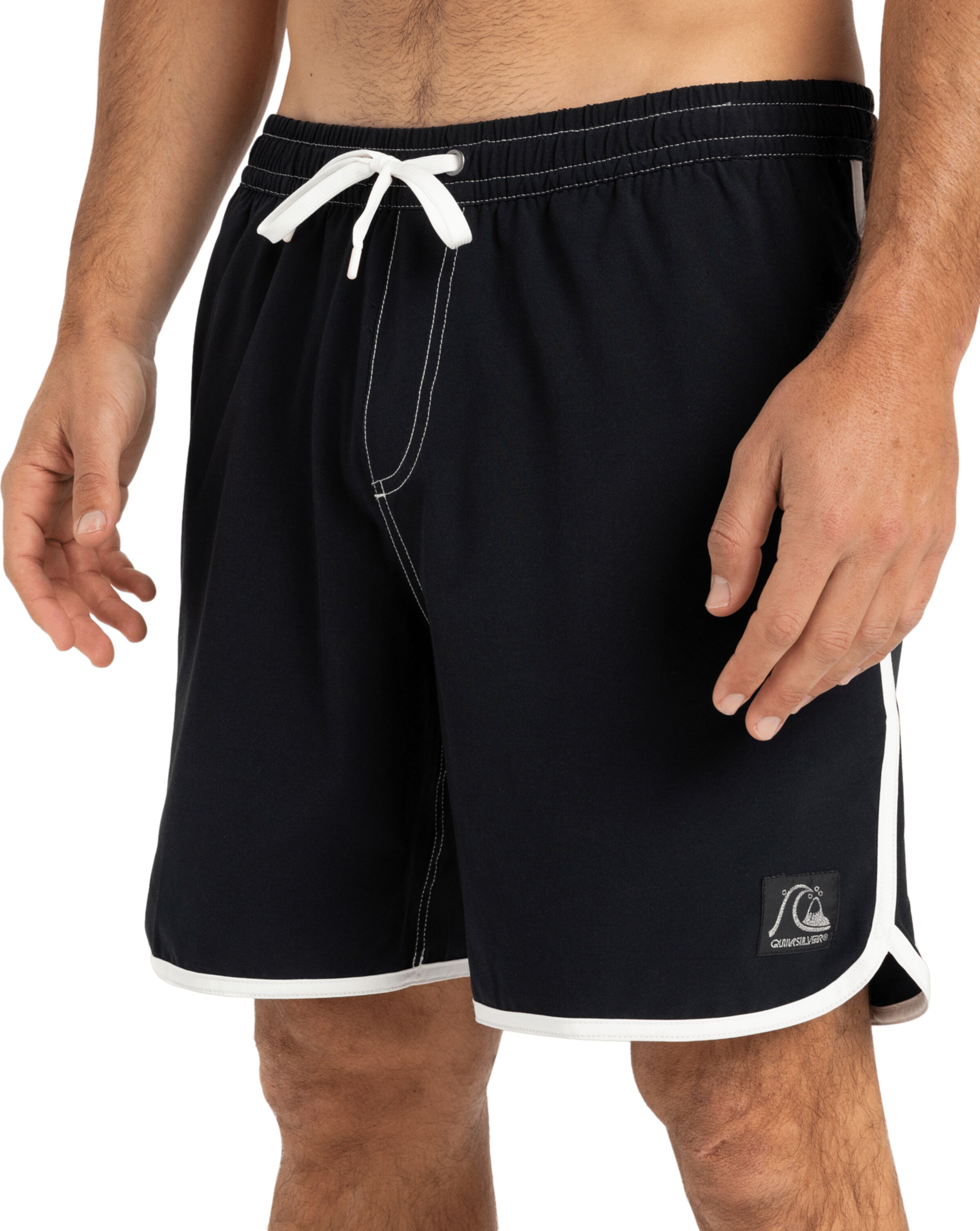 QUIKSILVER Badeshorts 'Original Scallop 17' in Schwarz