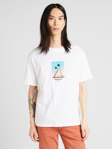 T-Shirt 'ARUBA' JACK & JONES en blanc : devant