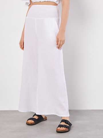 Wide Leg Pantalon ' ' Apricot en blanc : devant