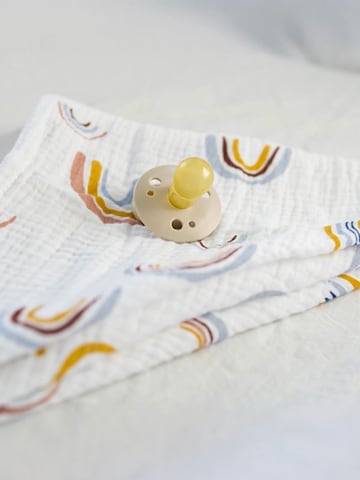MYLILY Baby Blanket 'Spucktuch Set Regenbogen' in White