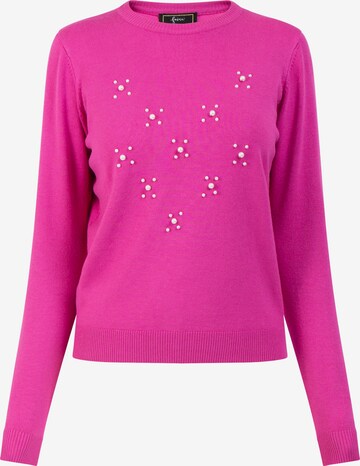 Pullover di faina in rosa: frontale