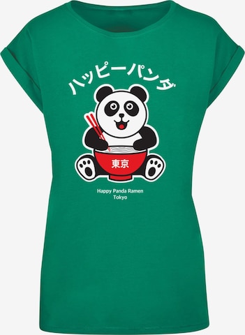 Merchcode T-Shirt 'Torc - Happy Panda' in Grün: predná strana