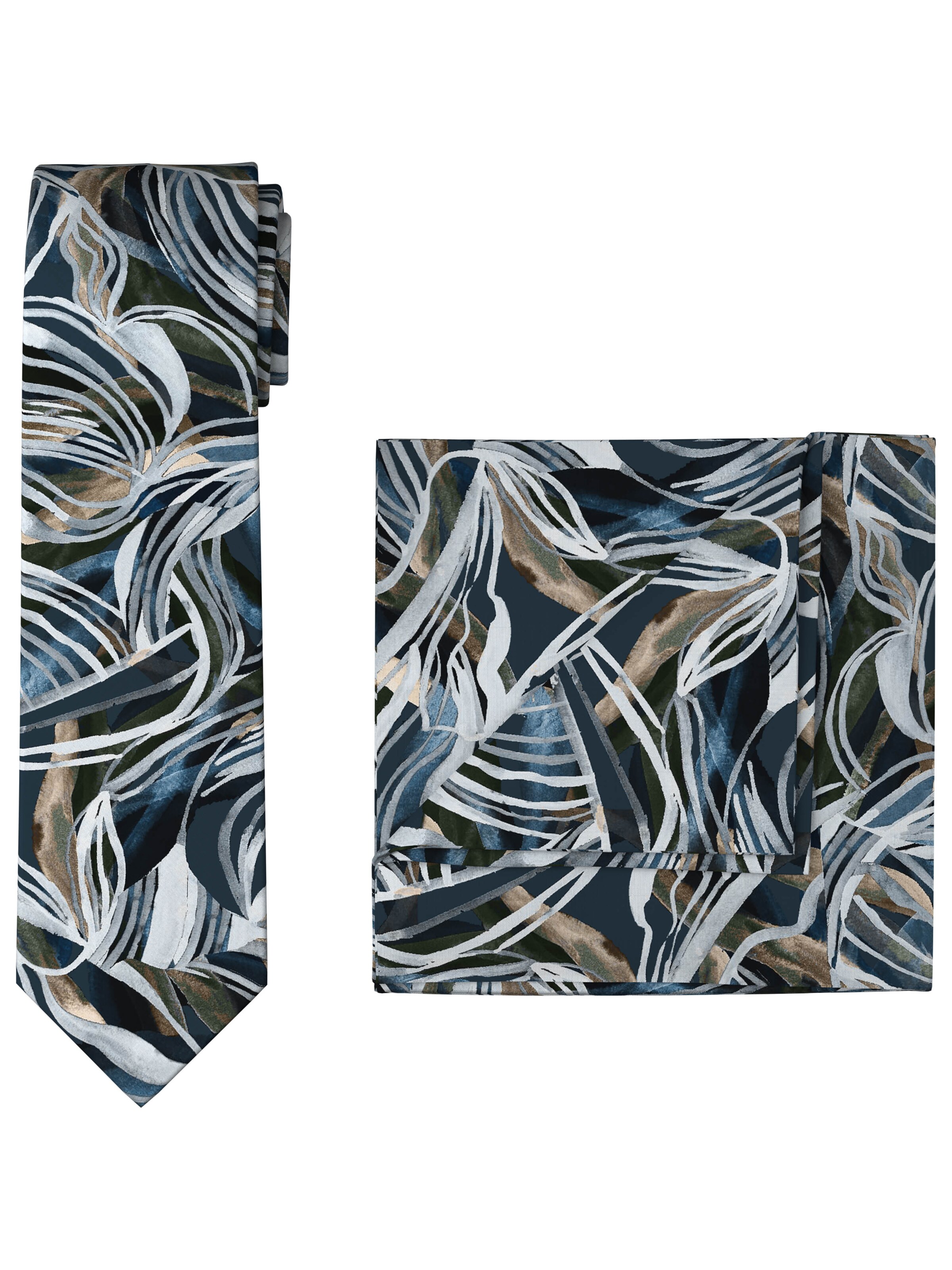 OLYMP Tie in Beige / marine blue / White, Item view