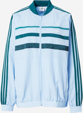 Blue and white adidas jacket discount