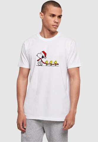 Merchcode T-Shirt 'Peanuts Duck Run' in Weiß: Vorderseite