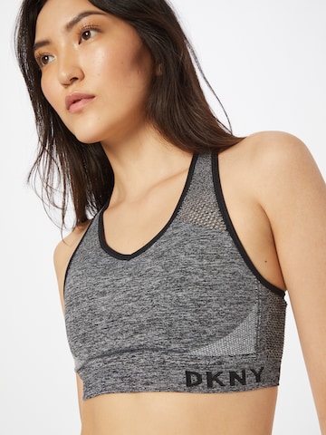 DKNY Performance - Soutien Bustier Soutien de desporto em cinzento