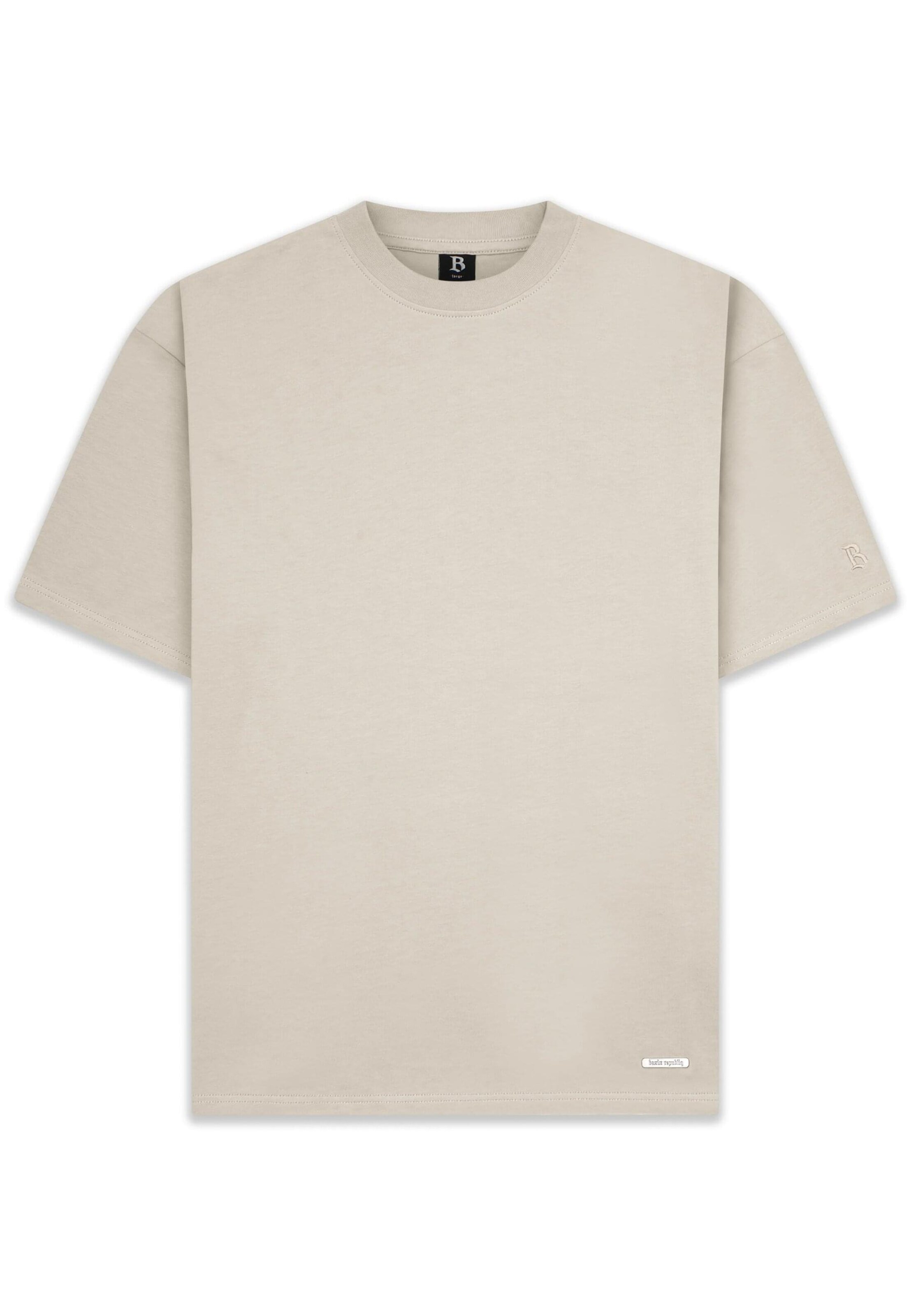 Dropsize T-Shirt in Beige: Vorderseite