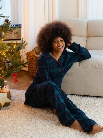 Happy Shorts Pyjama 'Christmas' in Groen