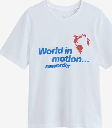 T-Shirt Next en blanc : devant