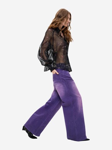 Desigual - Pierna ancha Pantalón en lila