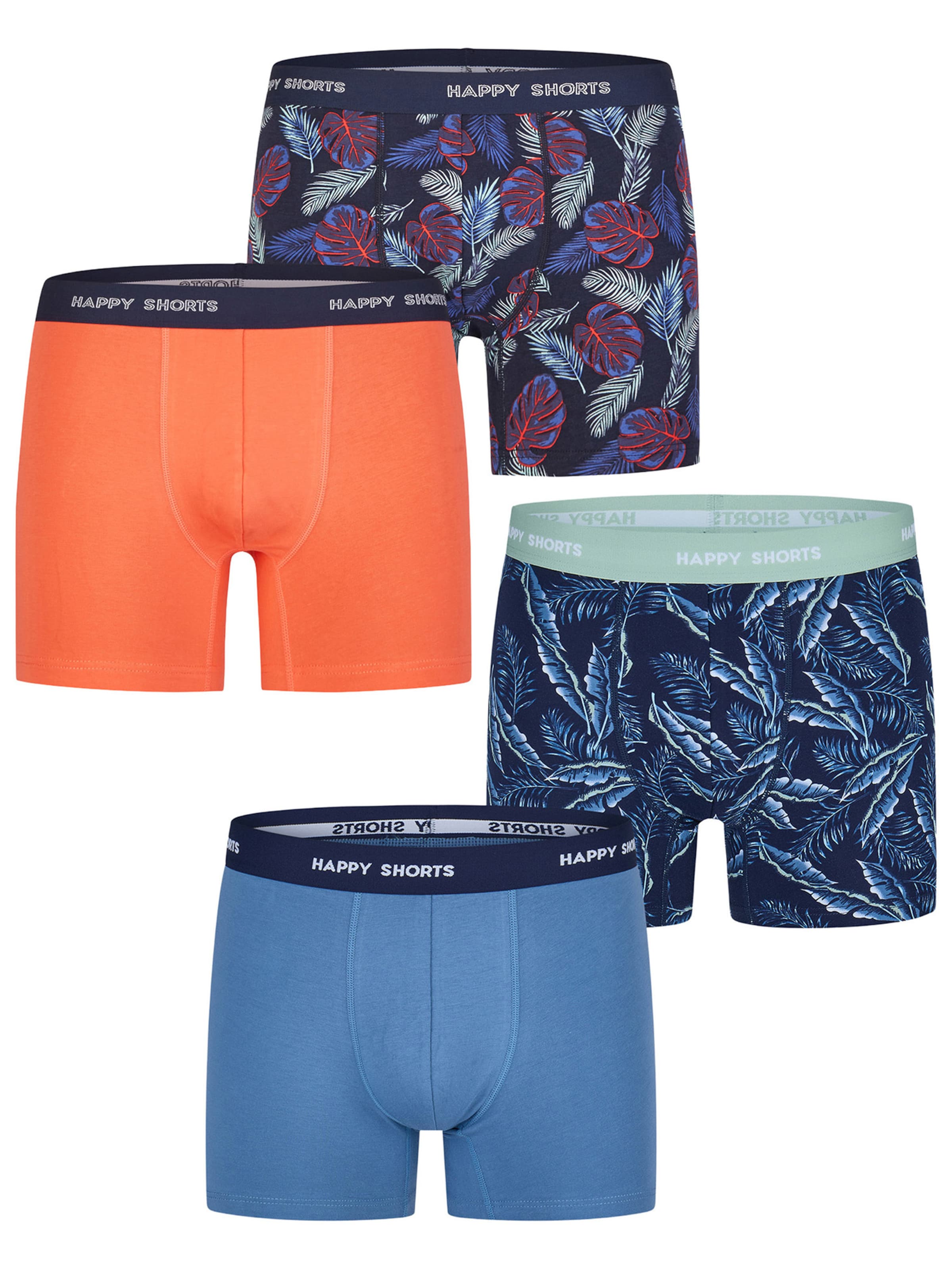 Happy Shorts - Boxers ' Floral Print Sets ' em azul: frente