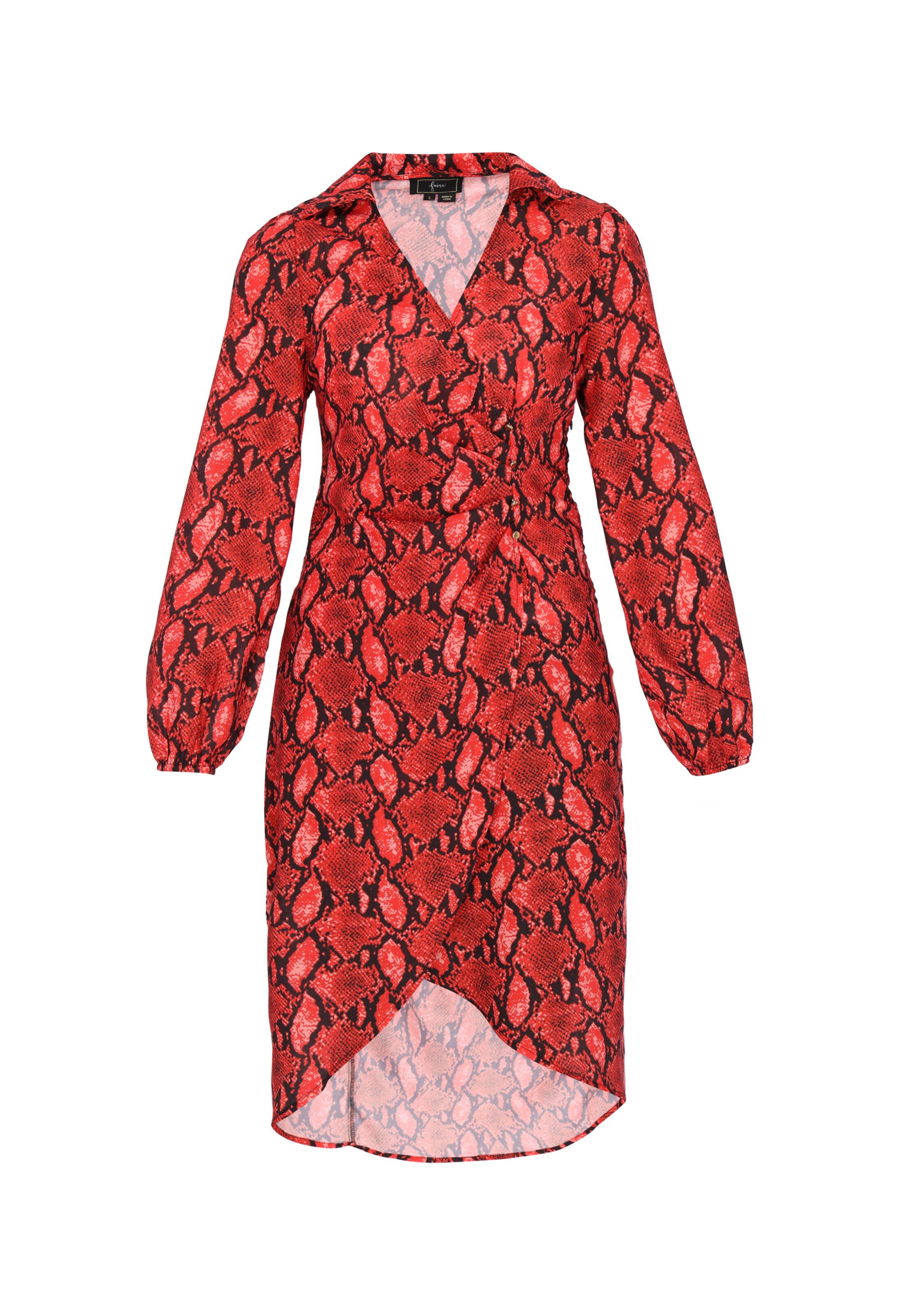 faina Robe 'Festive' en rouge / noir, Vue avec produit