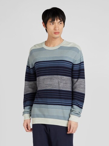 KnowledgeCotton Apparel Sweater in Blue: front