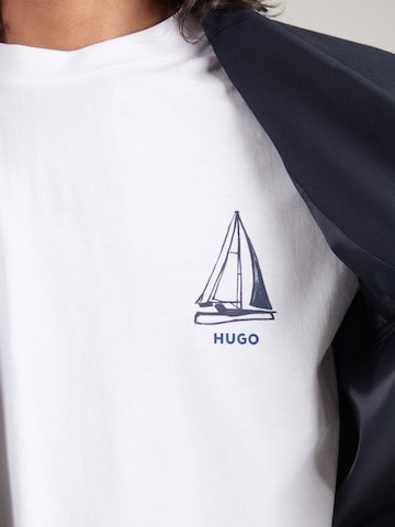 T-Shirt 'Disail' HUGO en blanc