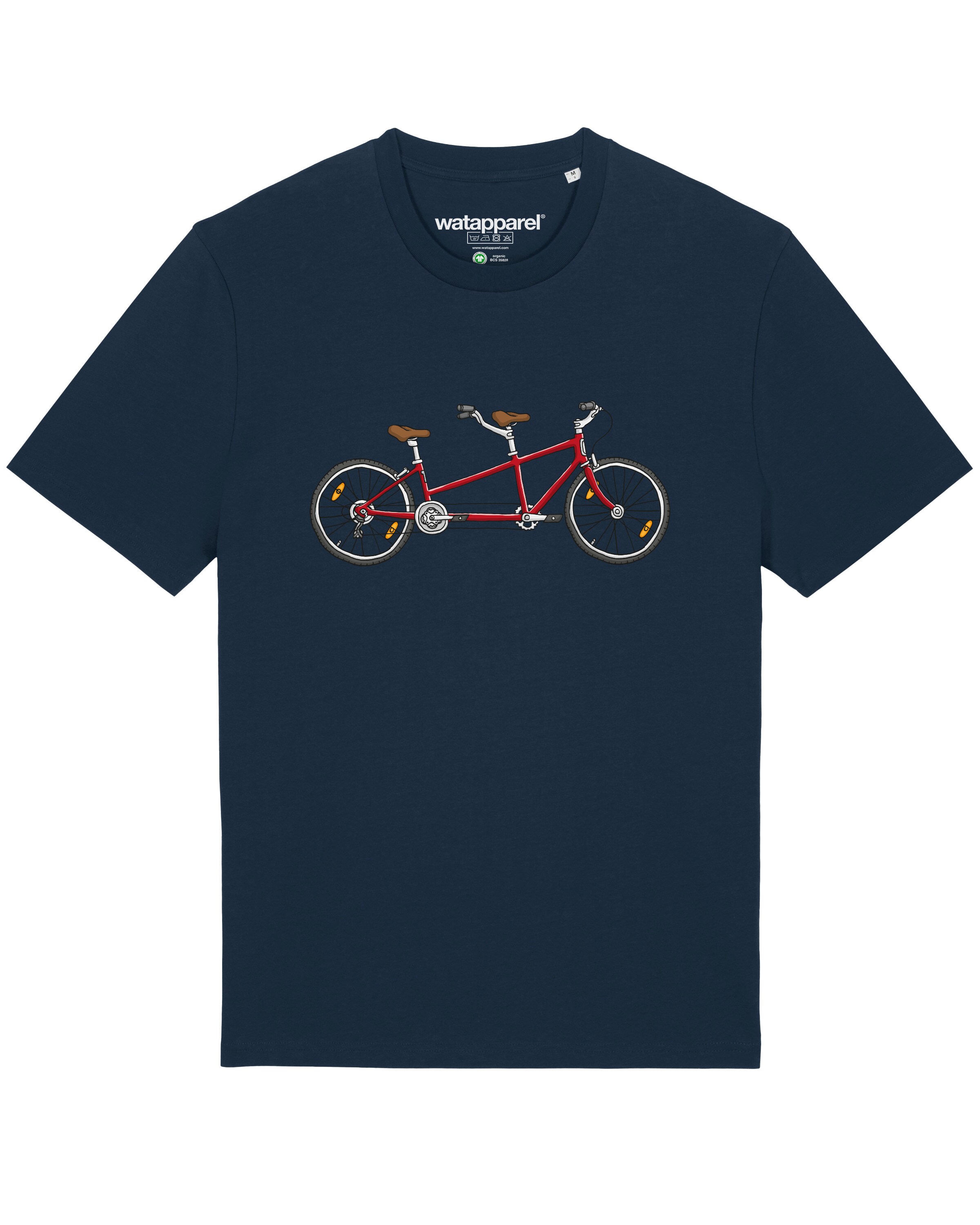 T-Shirt ' Tandem ' Watapparel en bleu : devant