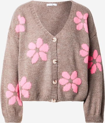 Hailys Плетена жилетка 'Fl44ower' в бежово: отпред