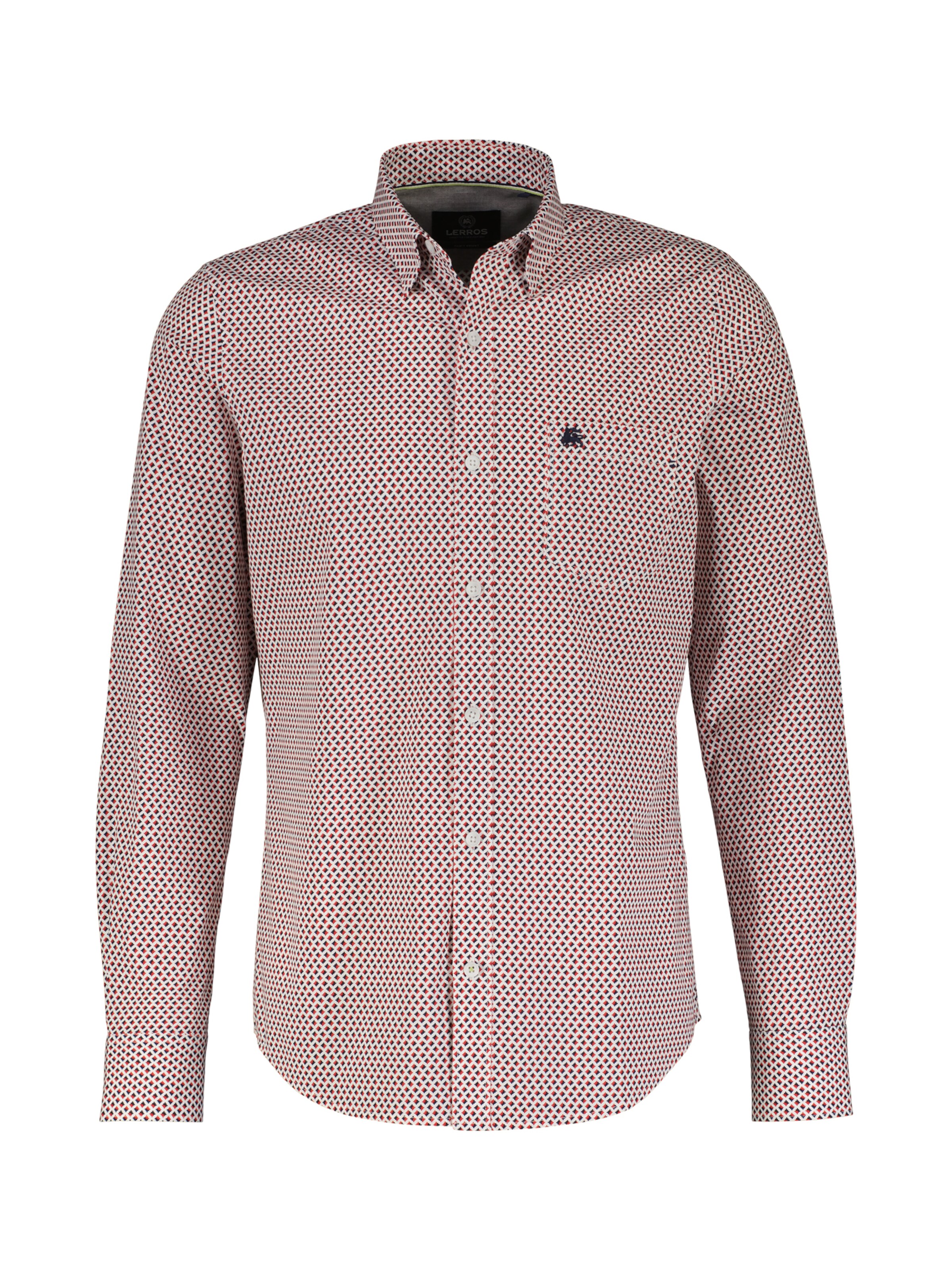 LERROS Regular fit Button Up Shirt in Red: front