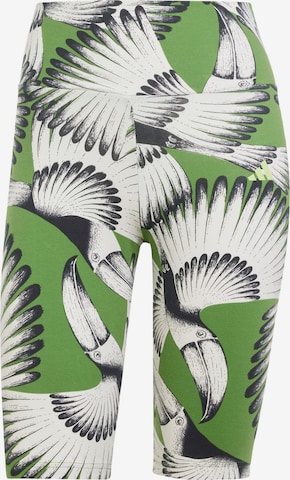ADIDAS SPORTSWEAR - Skinny Pantalón deportivo 'Adidas x Farm' en verde: frente