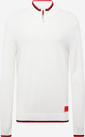 HUGO Red - Pullover 'Saikk' em branco: frente