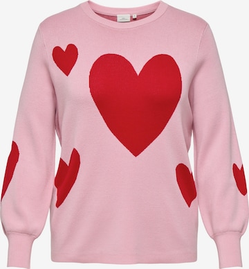 ONLY Carmakoma Tröja 'CARMontana' i rosa: framsida