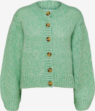 SELECTED FEMME Knit Cardigan in Green: front