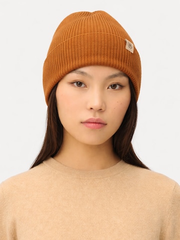 GOBI Cashmere - Gorra 'Unisex Cashmere Rib Knit Beanie' en marrón: frente