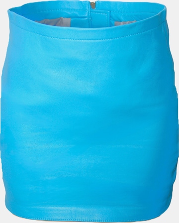 Jupe 'Lederrock aus ECHT Leder als Minirock in hellblau' Be Noble en bleu : devant