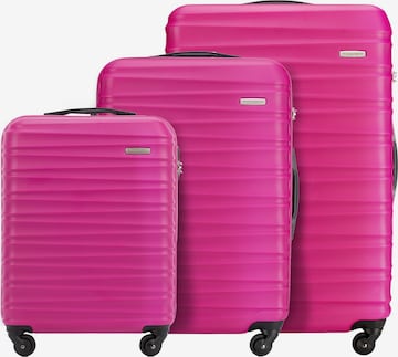 Ensemble de bagages 'GROOVE Line' Wittchen en rose : devant