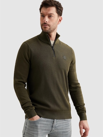Pullover 'Pullover in cotton/modal with half-zip' di PME Legend in verde