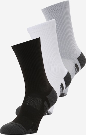 UNDER ARMOUR Sportsocken in grau / schwarz / weiß, Produktansicht
