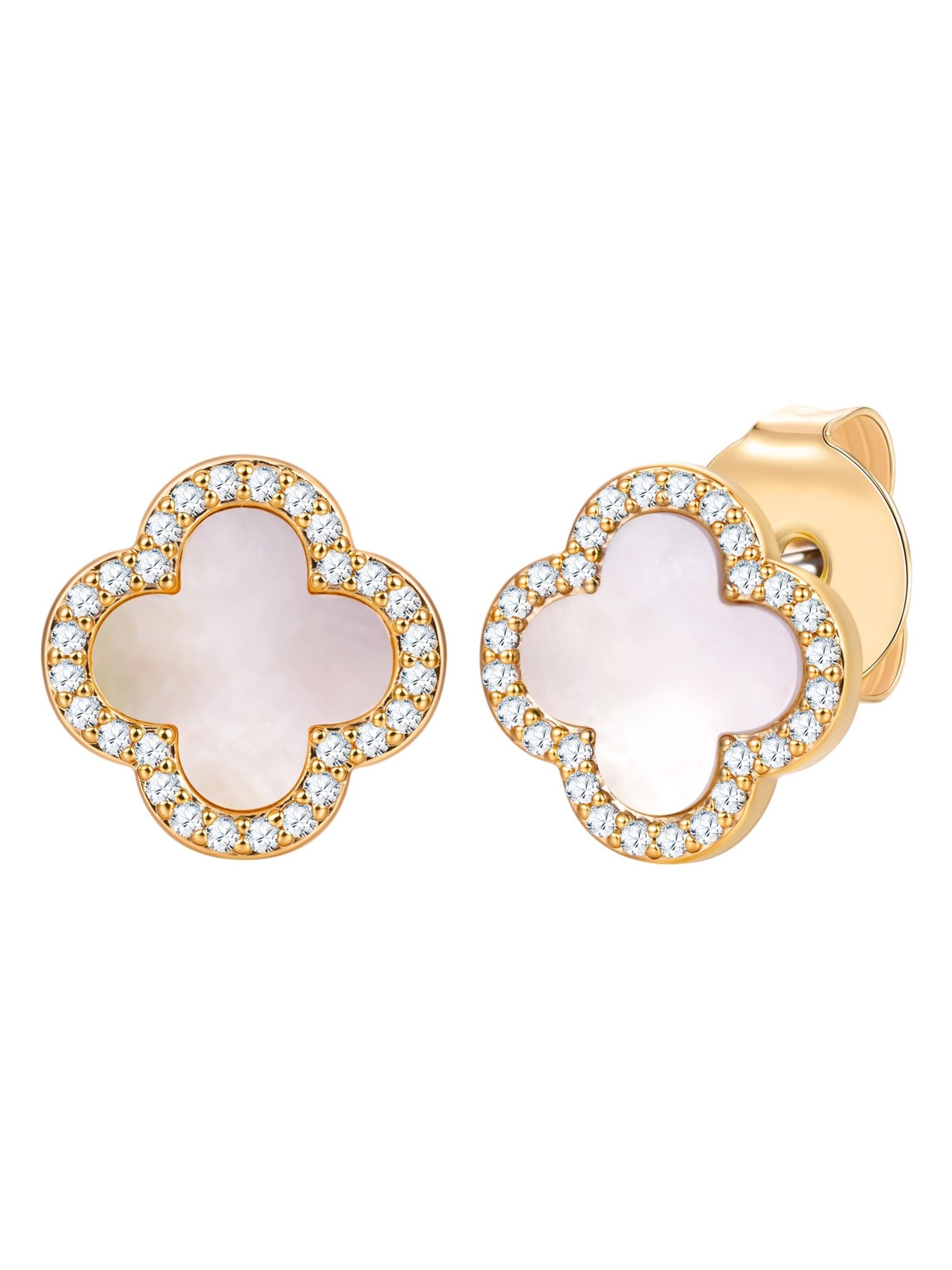 Lulu & Jane Ohrringe in Gold: Vorderseite