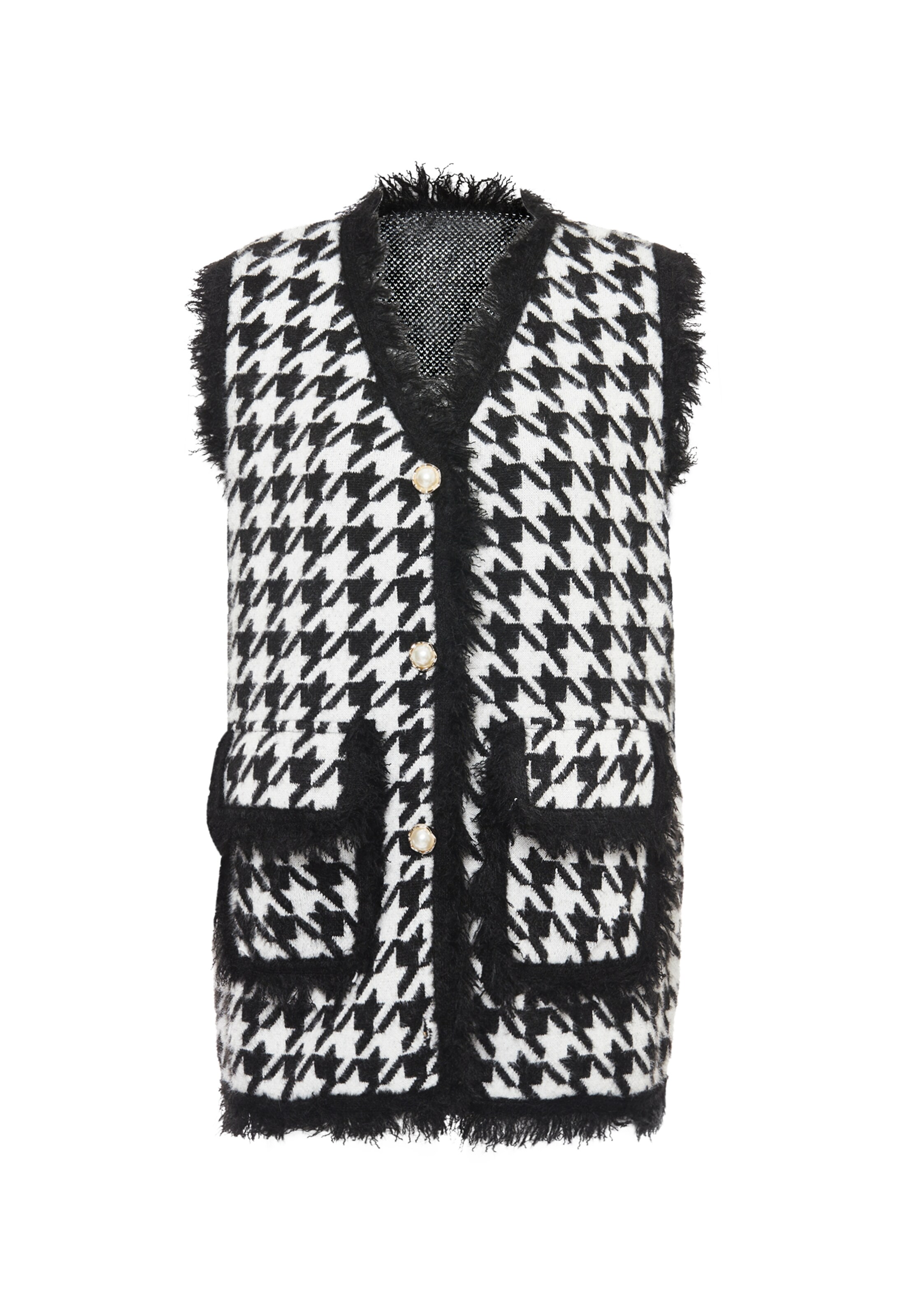 ZITHA Knitted vest in Black: front