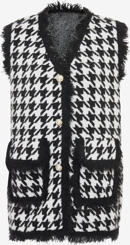 ZITHA Knitted Vest in Black: front