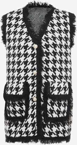 ZITHA Knitted Vest in Black: front