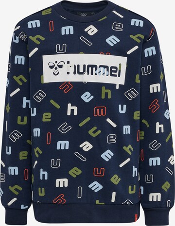 Hummel Sweatshirt 'Letters' in Blau: predná strana