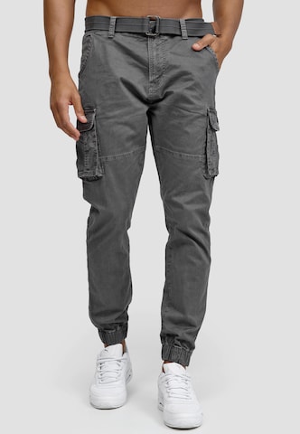 INDICODE JEANS Regular Broek ' Kerr ' in Grijs: voorkant