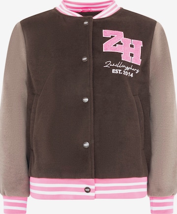 Veste de sport Zwillingsherz en marron : devant