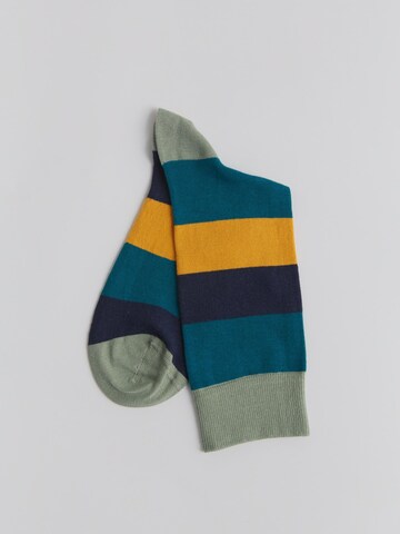Albero Natur Socks 'Bio-Baumwoll-Socken mit längerem Bündchen - 4er Pack' in Green