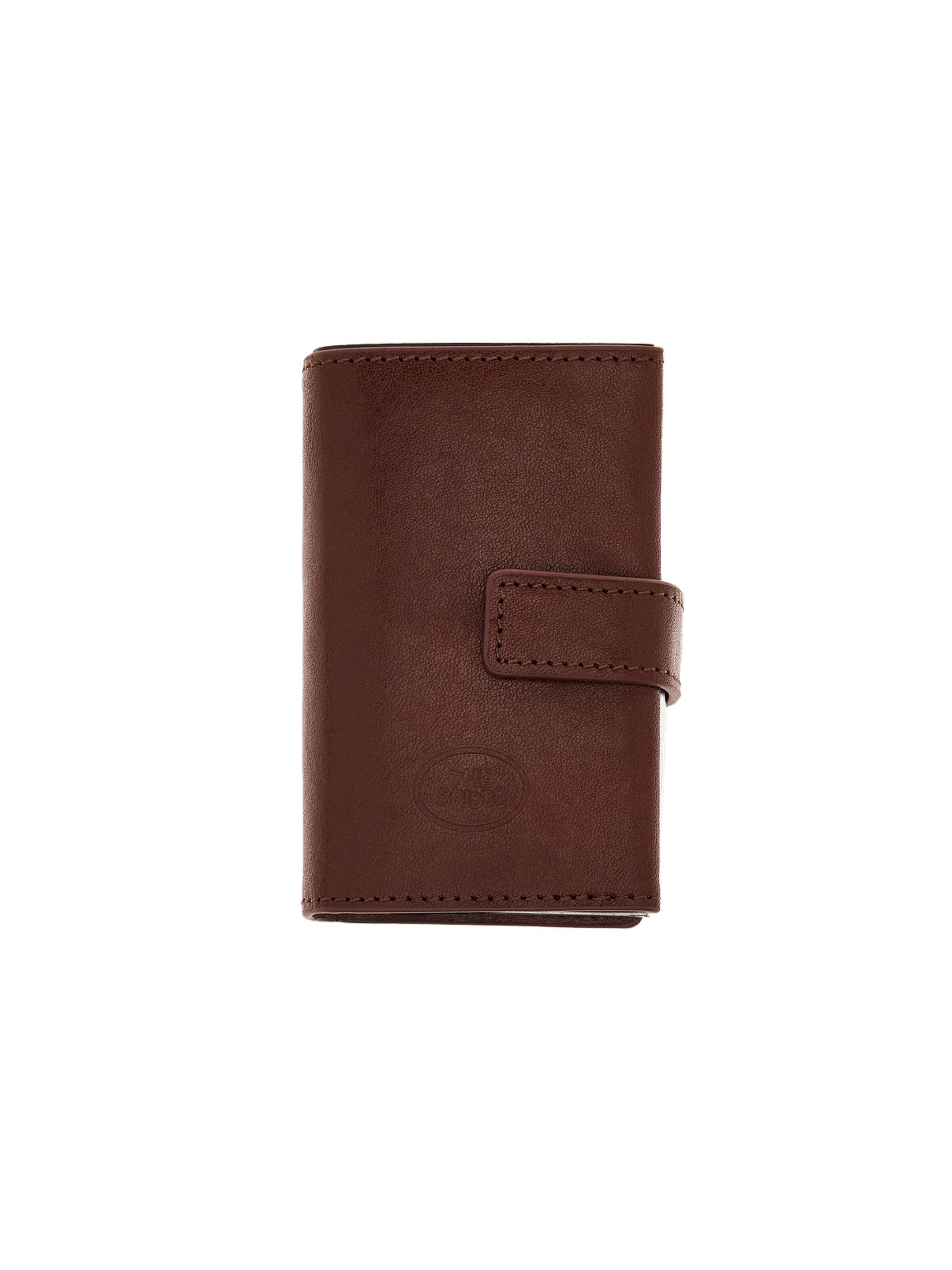 The Bridge Wallet in Brown: front