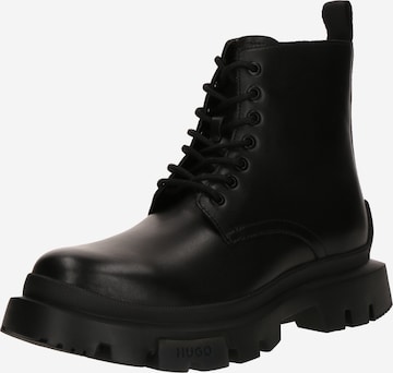 HUGO Schnürboots 'Fabyan' in Schwarz: Vorderseite