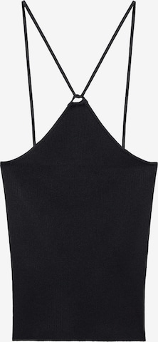 MANGO Knitted top 'ANGELINA' in Black: front