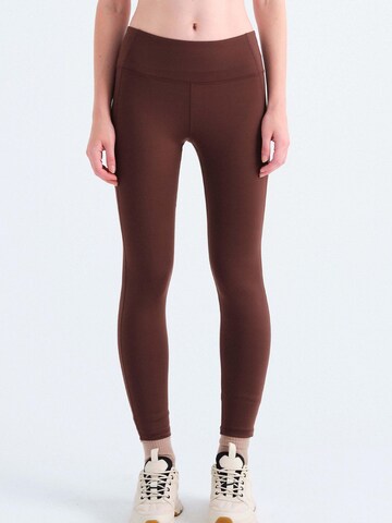Rockupy Skinny Leggings 'Chandra'‌‌‌‌‌‌ in Braun: Vorderseite