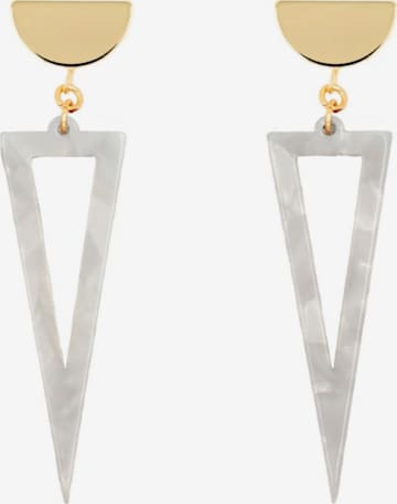 Fräulein Wunder - Brincos 'Acetat Agnes' em branco: frente