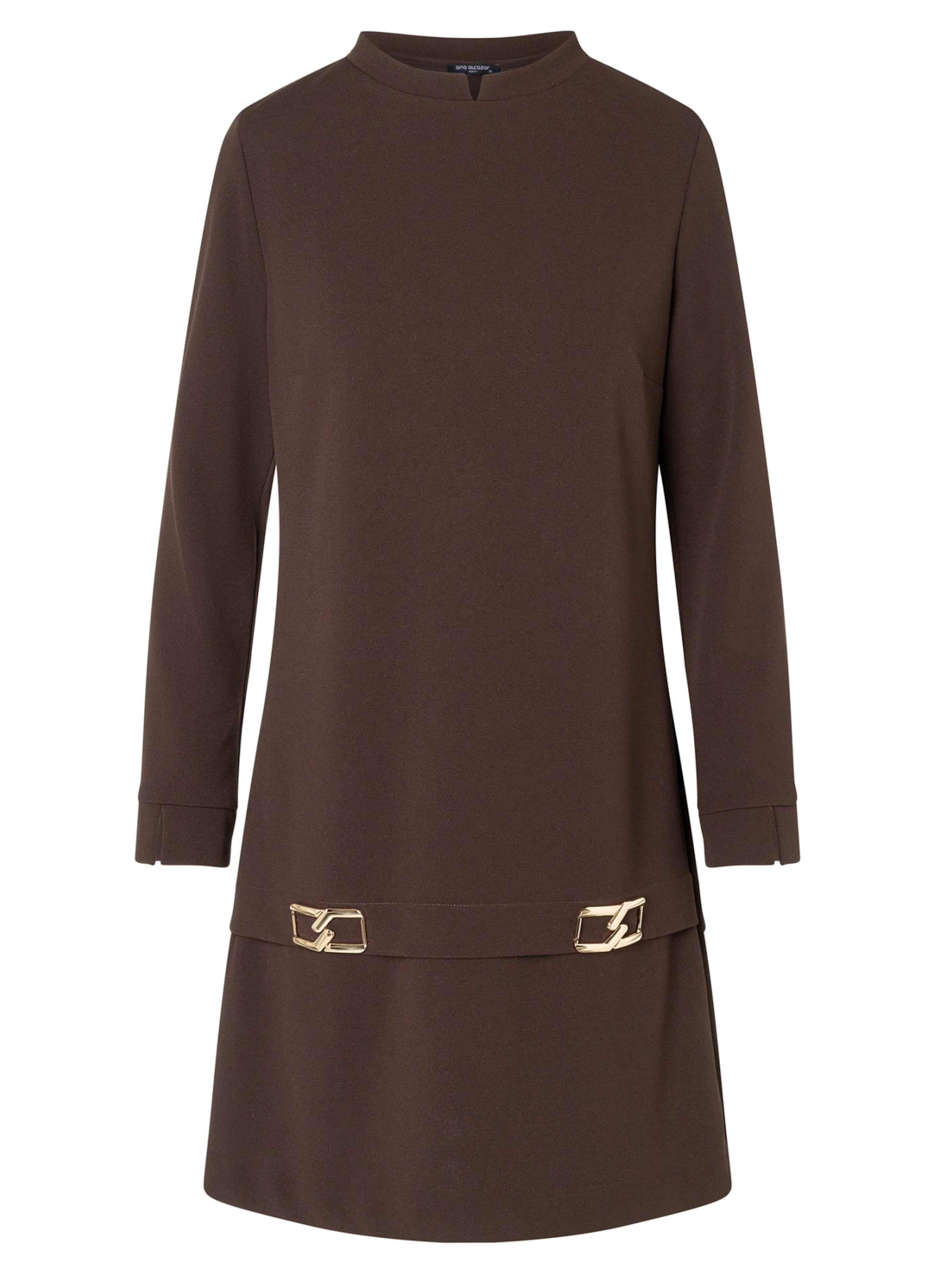 Ana Alcazar Kleid ' Entysa ' in Braun: Vorderseite