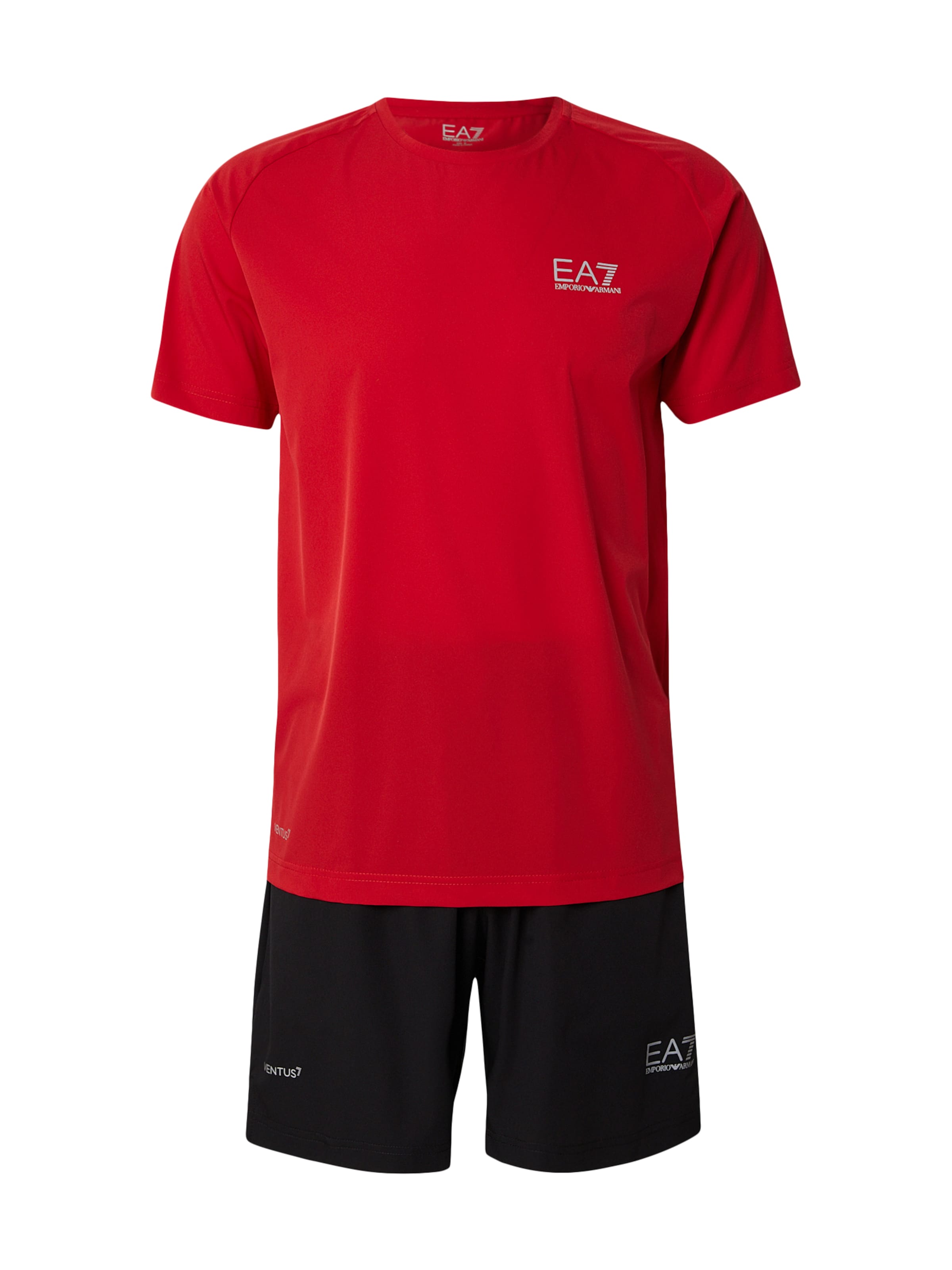 EA7 Emporio Armani Treenipuku värissä hopeanharmaa / punainen / musta, Tuotenäkymä