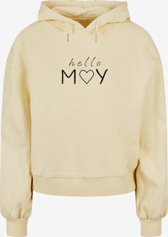 Sweat-shirt 'Spring - Hello May' Merchcode en jaune : devant