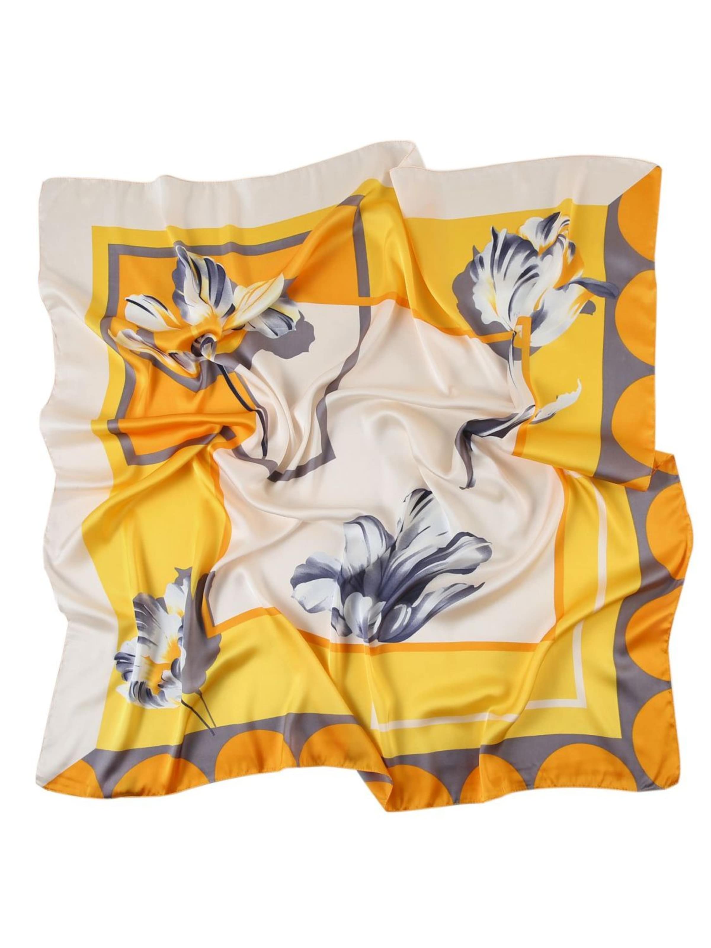 alberto cabale Schal 'Springflower Zoé' in Gelb: Vorderseite