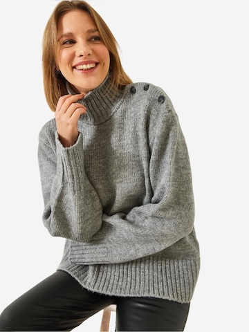 Pull-over oversize Bianco Lucci en gris