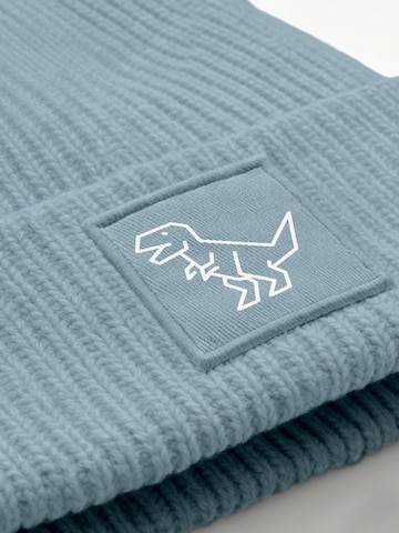 Neverless Beanie 'Polygon T-Rex' in Blue