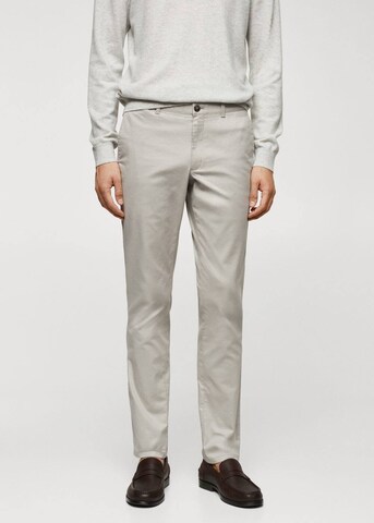 MANGO MAN Slim fit Pants 'Barna' in Beige: front